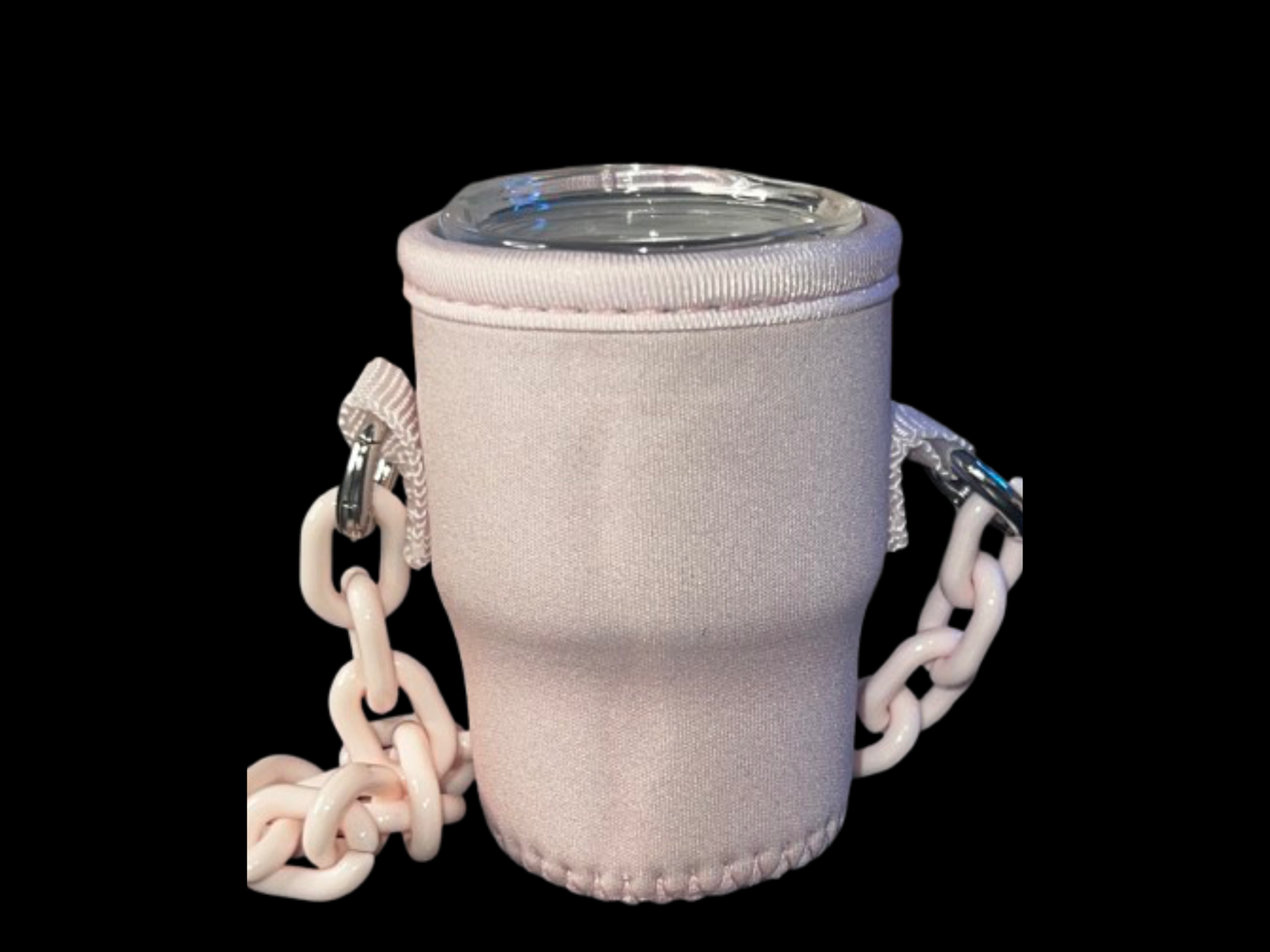 3ozLight Pink Stainless Steel Shot With Chain & Sleeve