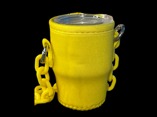 3oz Yellow Stainless Steel Shot With Chain & Sleeve