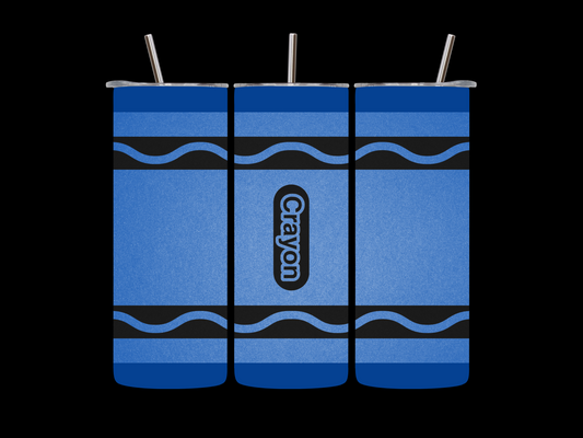 BLUE CRAYON TUMBLER