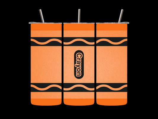 ORANGE CRAYON TUMBLER