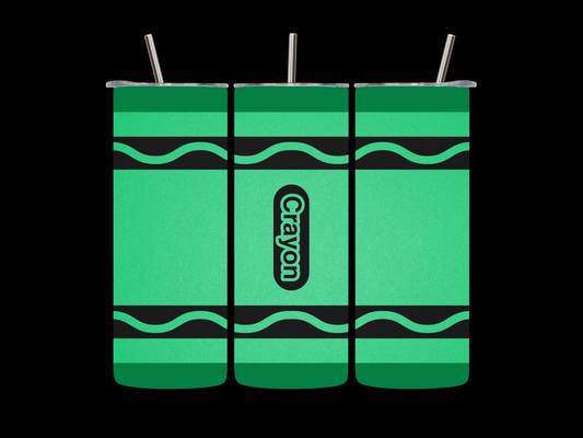 DARK GREEN CRAYON TUMBLER