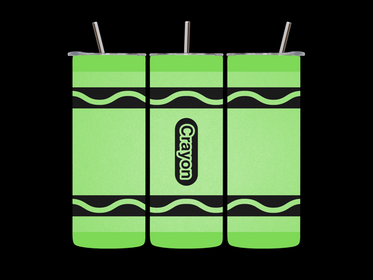 LIGHT GREEN CRAYON TUMBLER