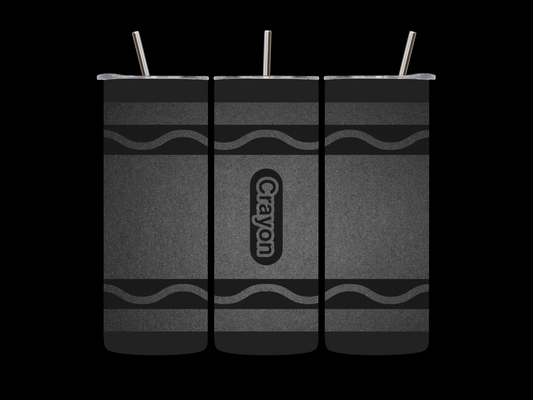 BLACK CRAYON TUMBLER