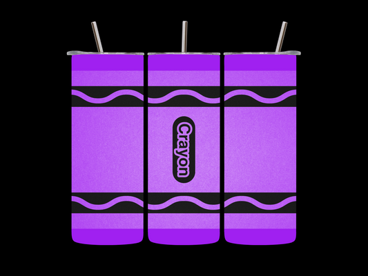 DARK PURPLE CRAYON TUMBLER