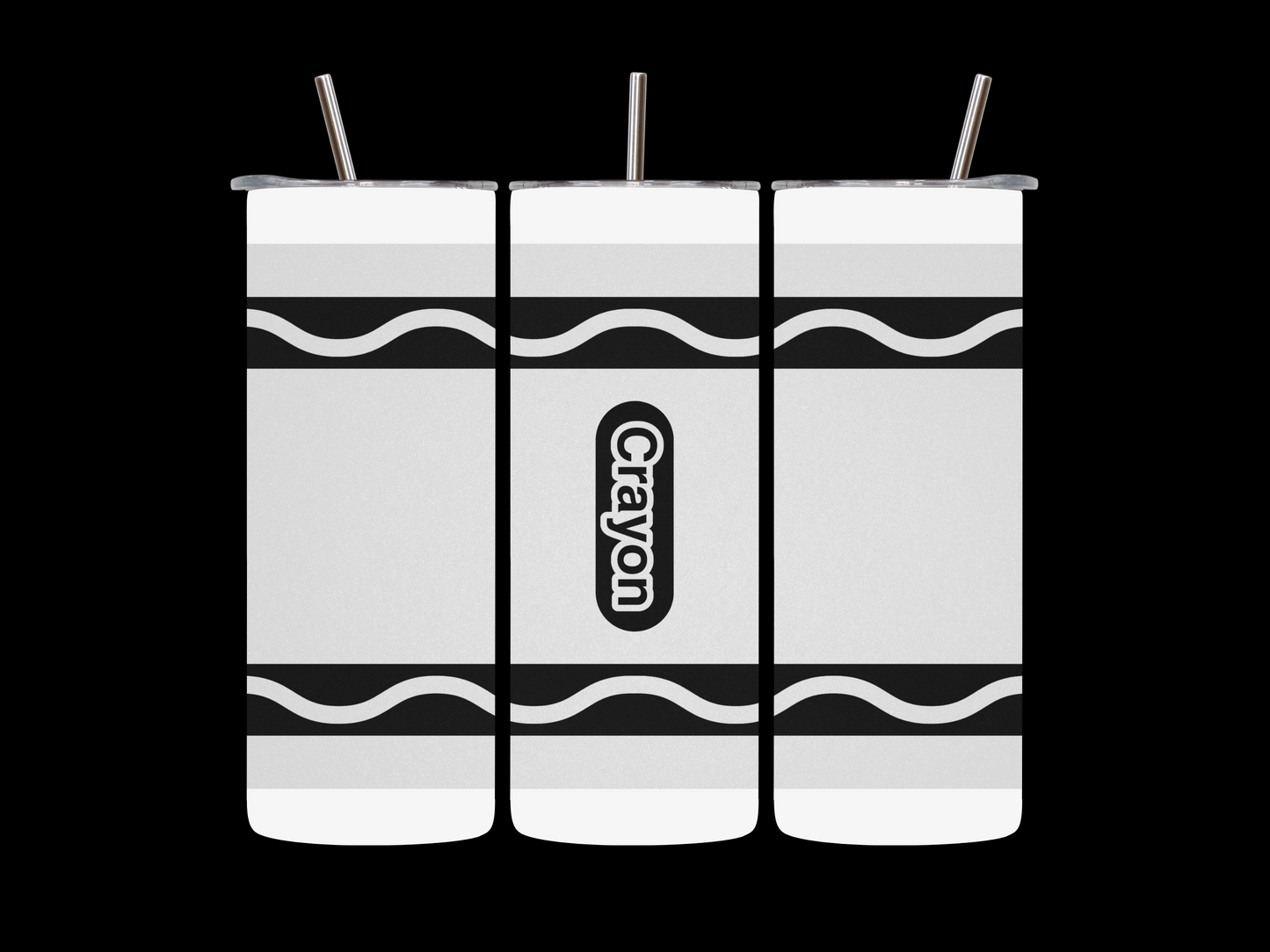 WHITE CRAYON TUMBLER