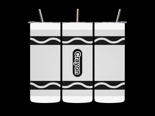 WHITE CRAYON TUMBLER